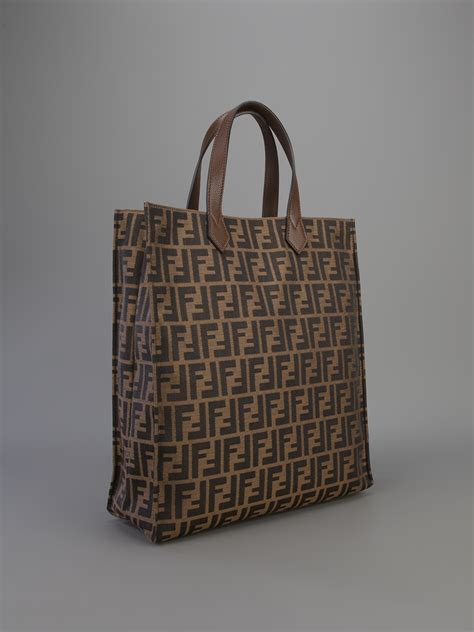 fendi bag sizes|Fendi zucca shopper tote.